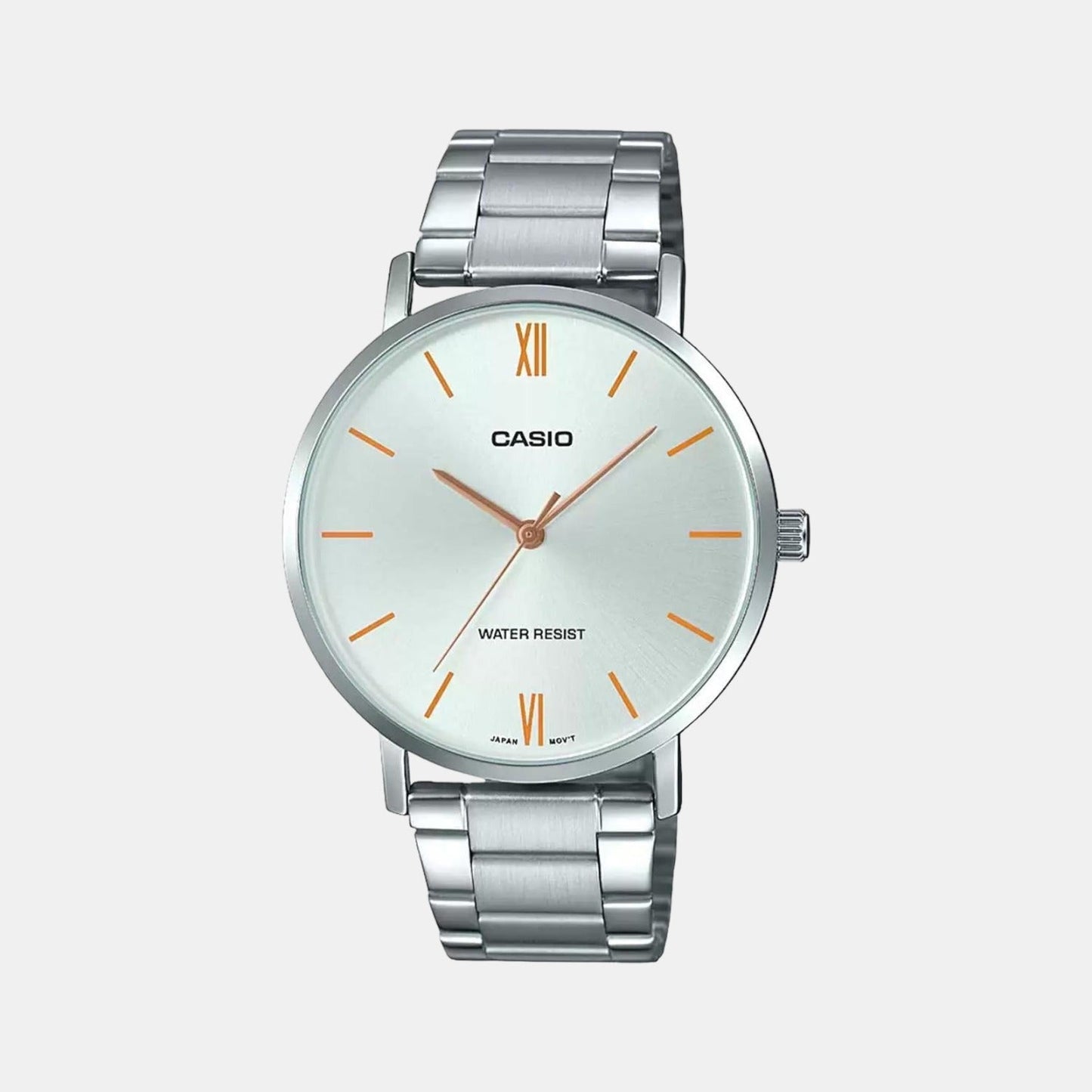 Enticer Men Quartz Silver Dial Analog Stainless Steel Watch A1614