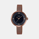Enticer Women Quartz Black Dial Analog Stainless Steel Watch A1853