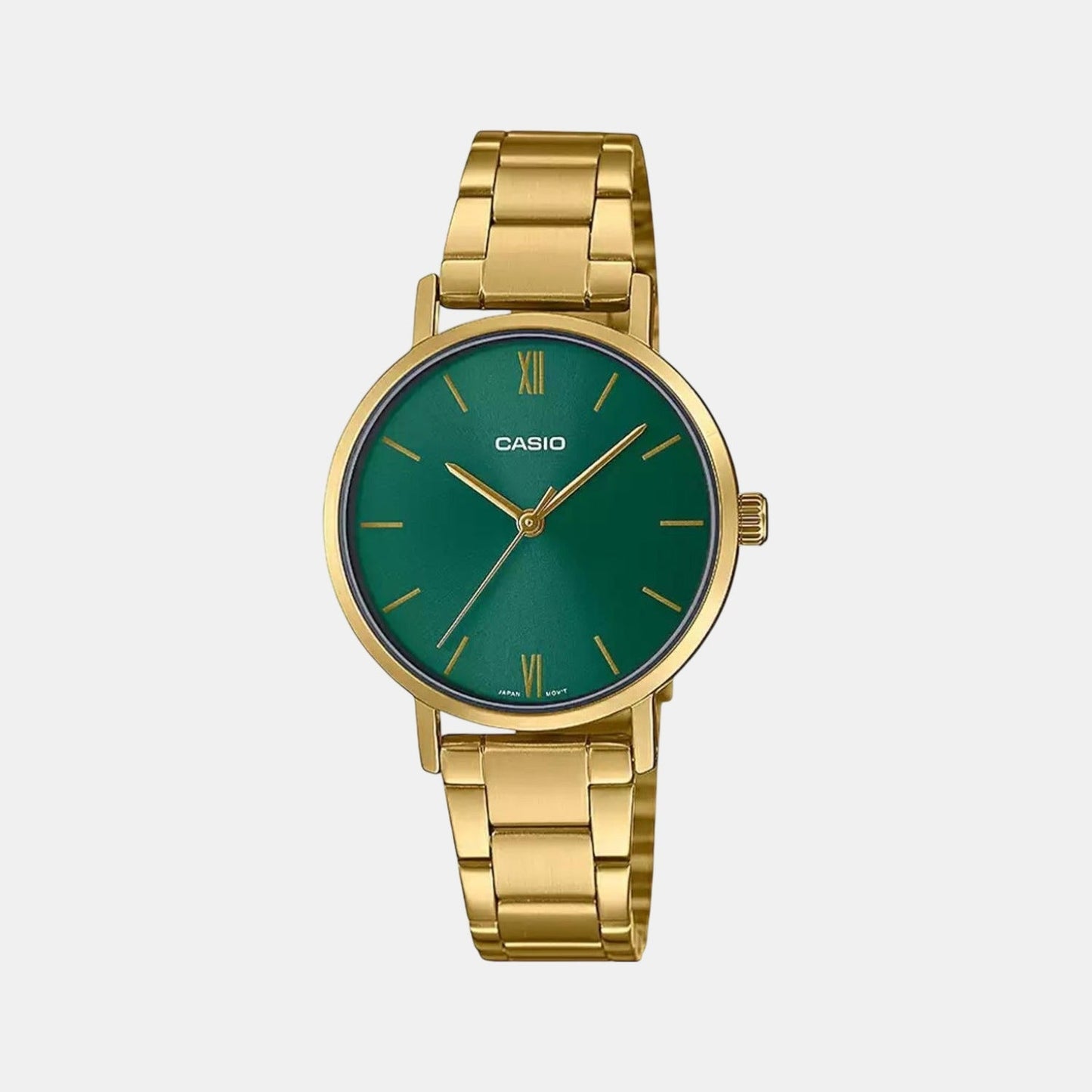 Enticer Women Quartz Green Dial Analog Stainless Steel Watch A1999