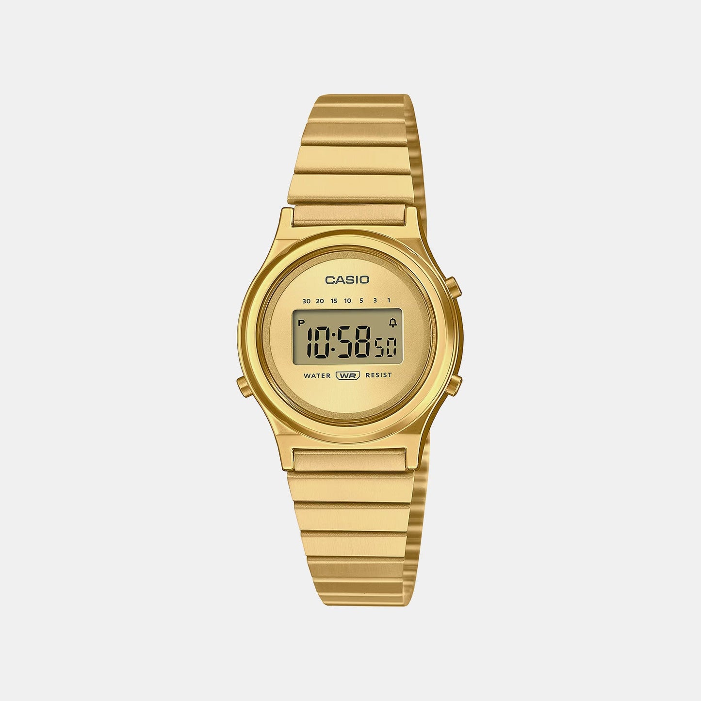 Vintage Women Quartz Gold Dial Digital Stainless Steel Watch A2233