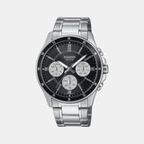 Enticer Men Quartz Black Dial Multi-Function Stainless Steel Watch A2345
