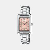 Enticer Women Quartz Peach Dial Analog Stainless Steel Watch A2355