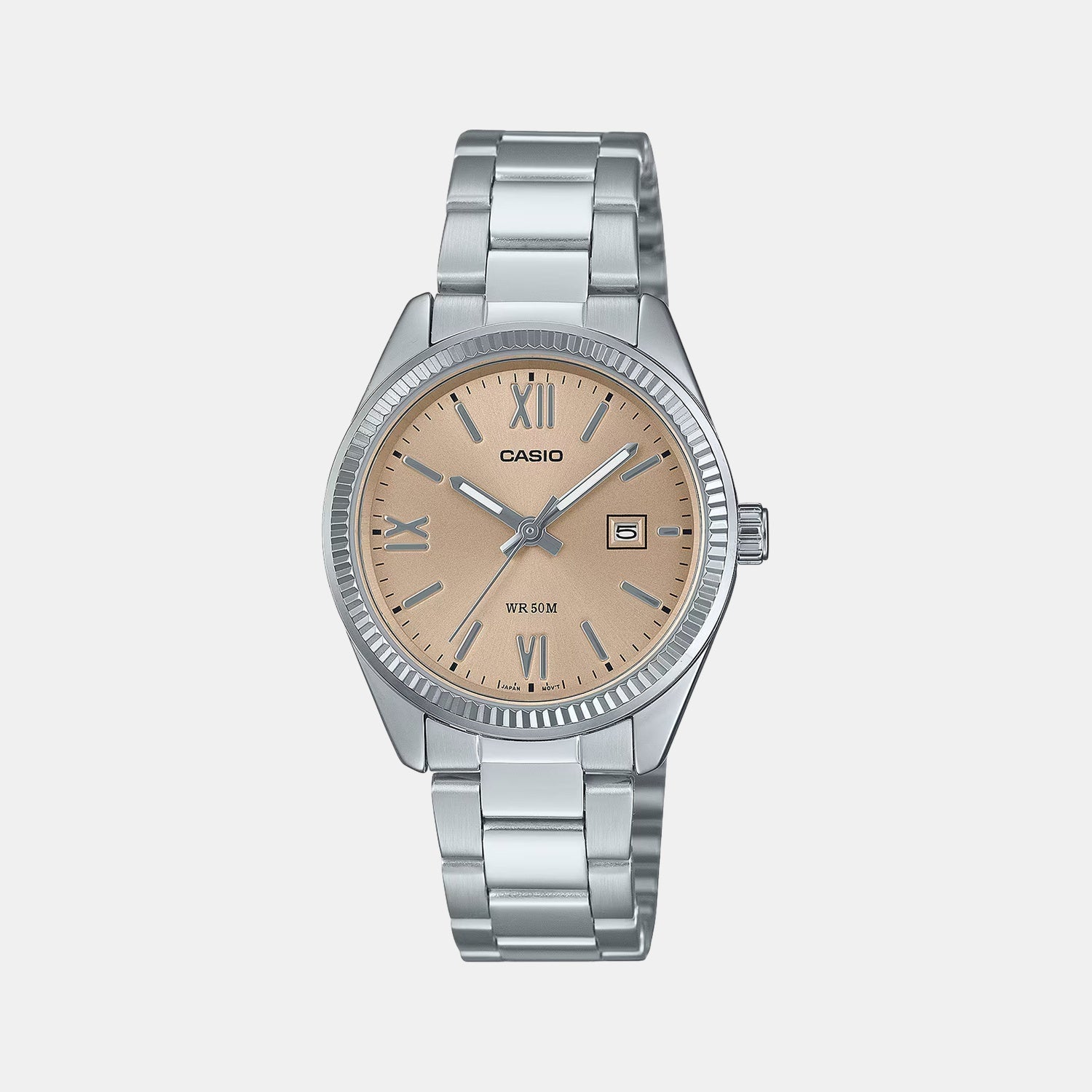 Enticer Women Quartz Cream Dial Analog Stainless Steel Watch A2361