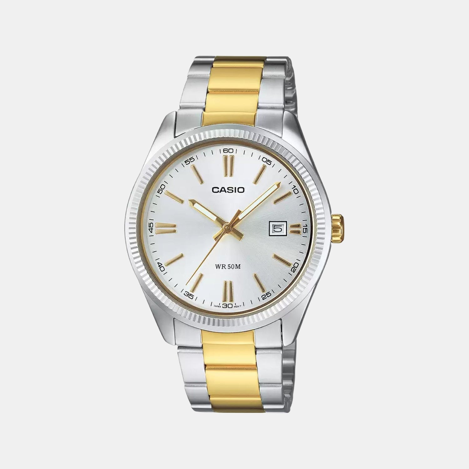 Enticer Men Quartz Silver Dial Analog Stainless Steel Watch A2370 - Casio watch