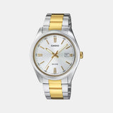 Enticer Men Quartz Silver Dial Analog Stainless Steel Watch A2370 - Casio watch