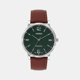 Enticer Men Quartz Green Dial Analog Leather Watch A2438
