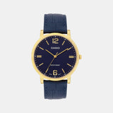 Enticer Men Quartz Blue Dial Analog Leather Watch A2439