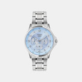 Men Quartz Blue Dial Multi-Function Stainless Steel Watch A2451