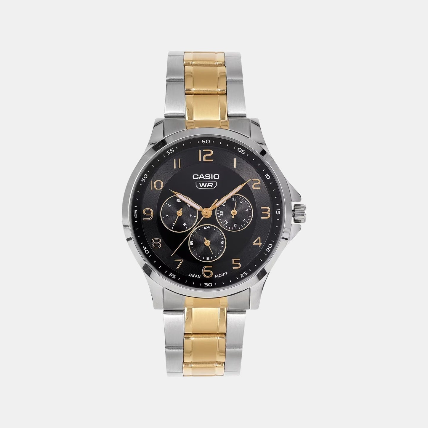 Enticer Men Quartz Black Dial Analog Stainless Steel Watch A2452