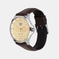 Enticer Men Quartz Champagne Dial Multi-Function Leather Watch A2457