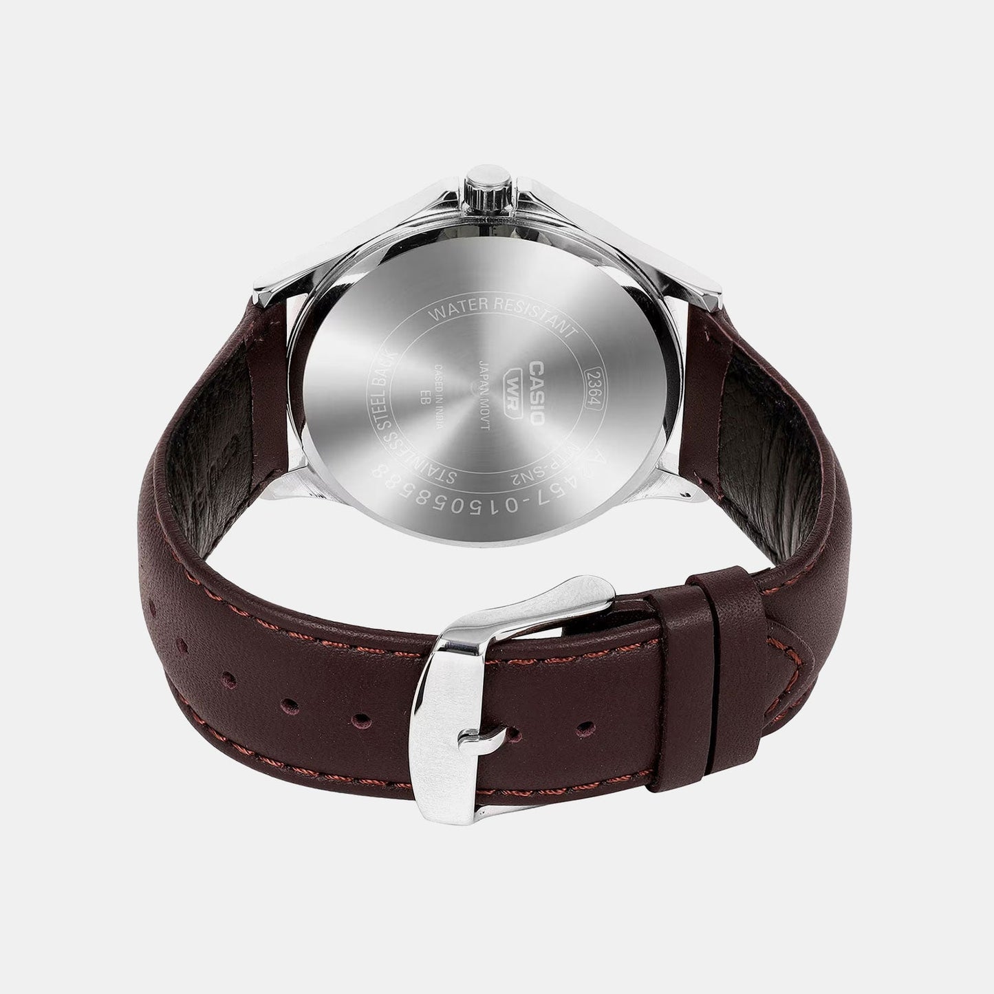 Enticer Men Quartz Champagne Dial Multi-Function Leather Watch A2457