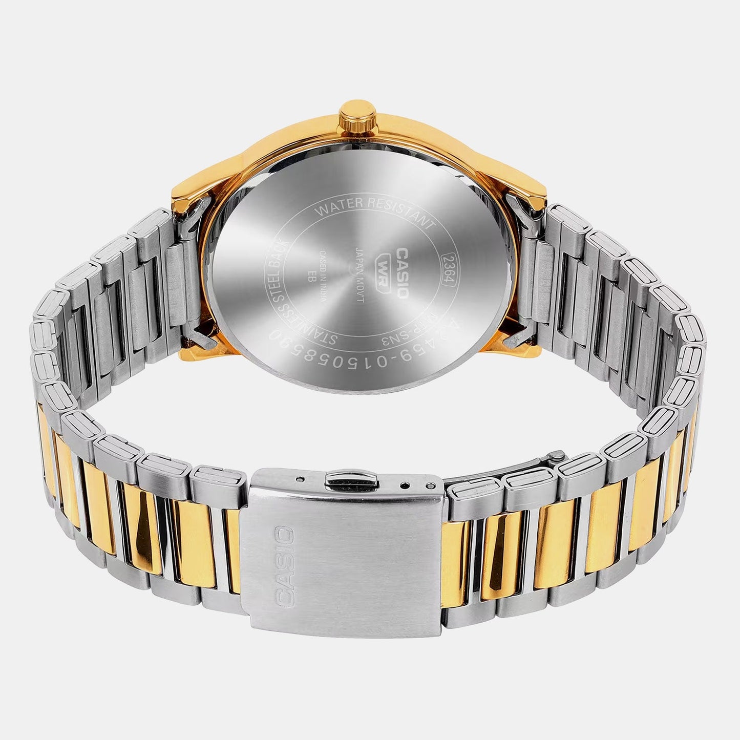 Men Quartz Black Dial Analog Stainless Steel Watch A2459