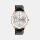 Enticer Men Quartz Silver Dial Analog Leather Watch A2461