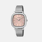 Enticer Women Quartz Peach Dial Analog Stainless Steel Watch A2463
