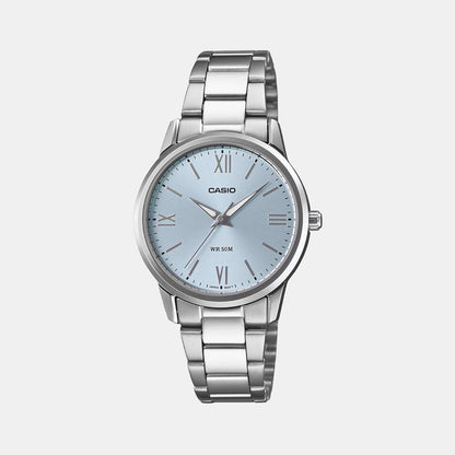 Enticer Women Quartz Blue Dial Analog Stainless Steel Watch A2476