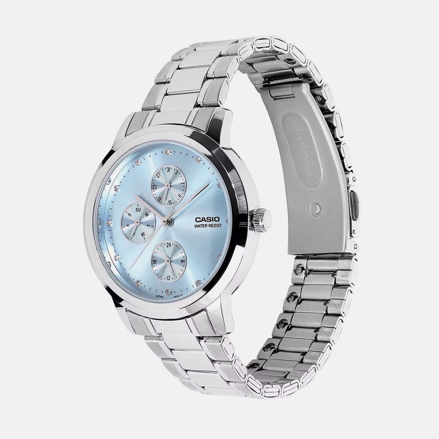 LTP Women Quartz Blue Dial Analog Stainless Steel Watch A2492
