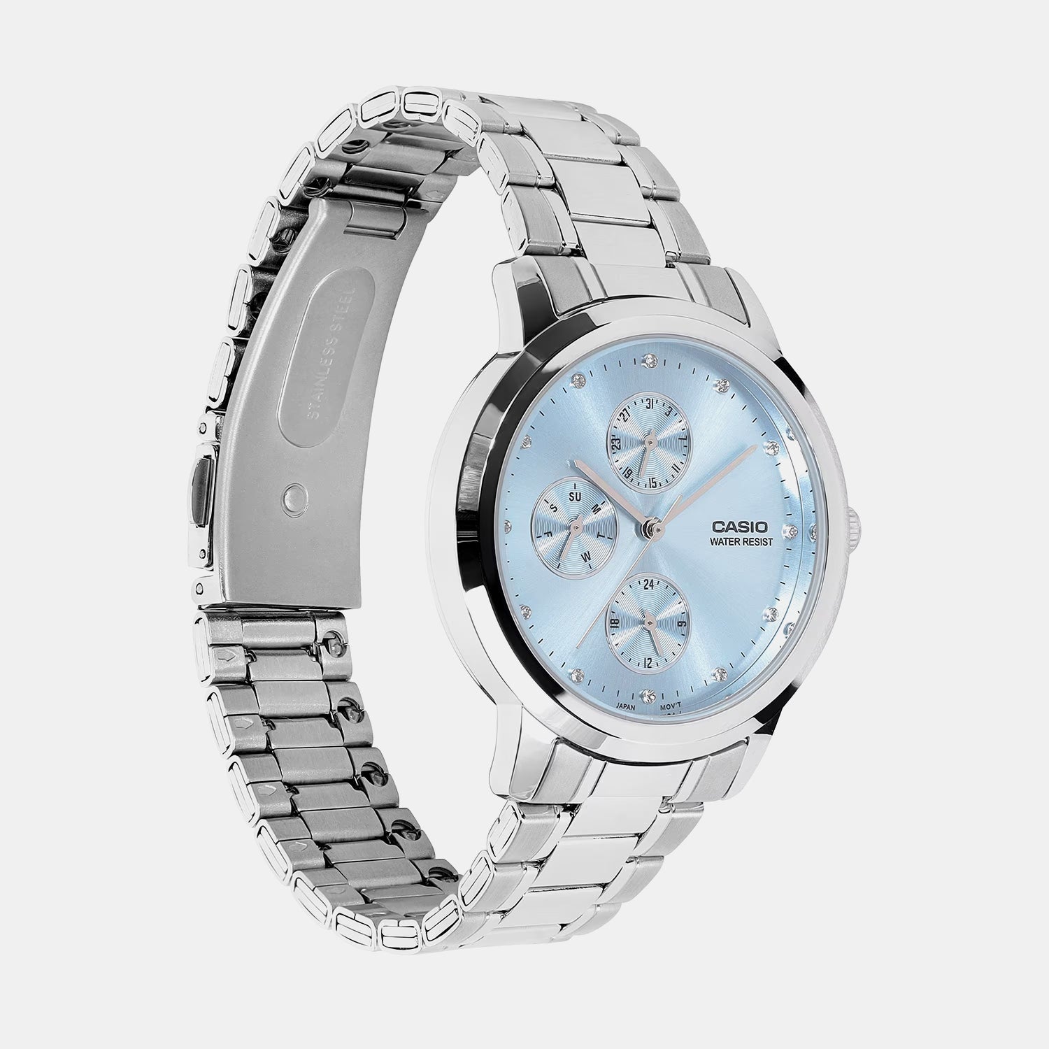 LTP Women Quartz Blue Dial Analog Stainless Steel Watch A2492