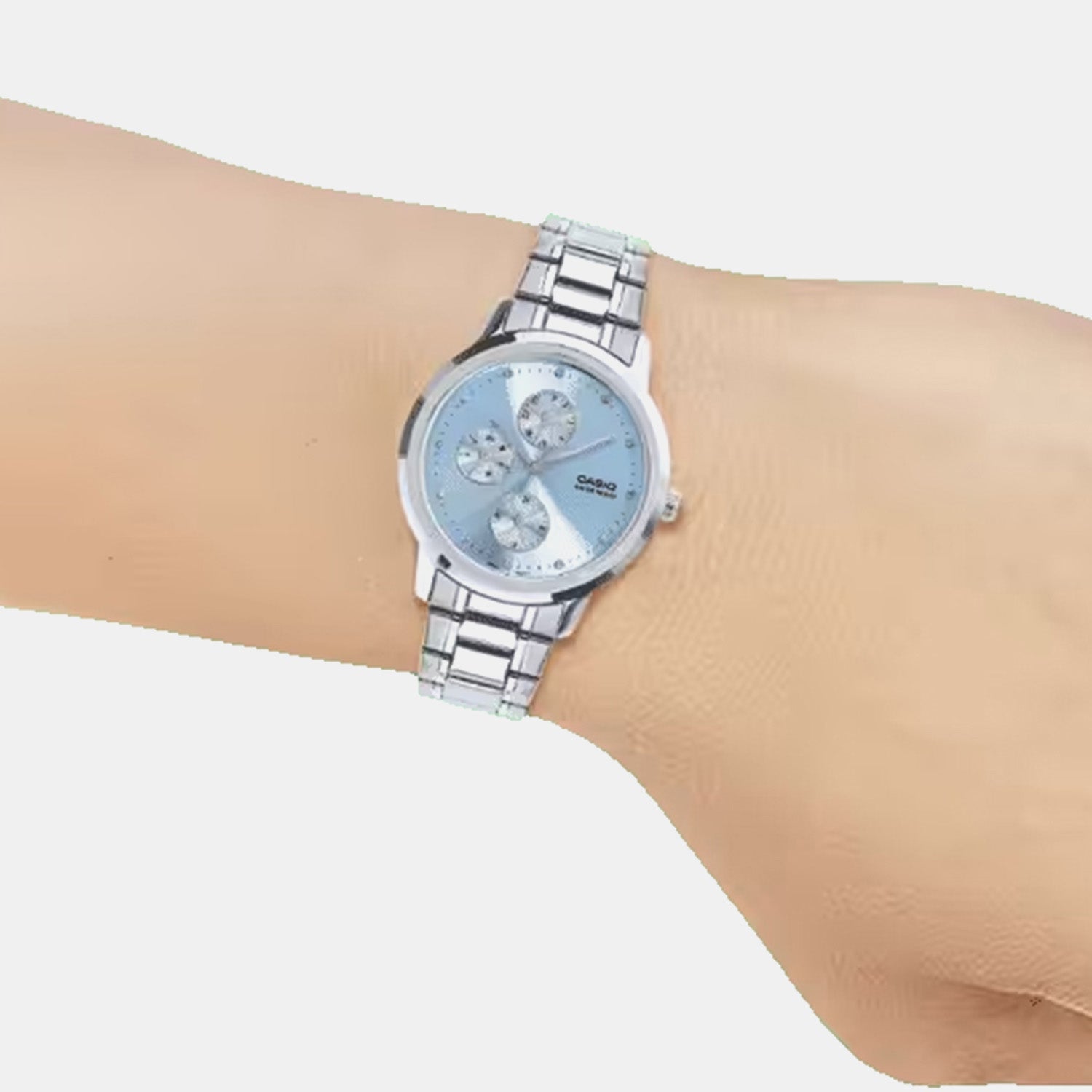 LTP Women Quartz Blue Dial Analog Stainless Steel Watch A2492