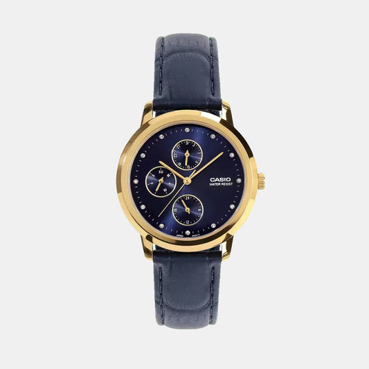 LTP Women Quartz Blue Dial Analog Leather Watch A2493