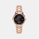 Enticer Women Quartz Black Dial Multi-Function Stainless Steel Watch A2496