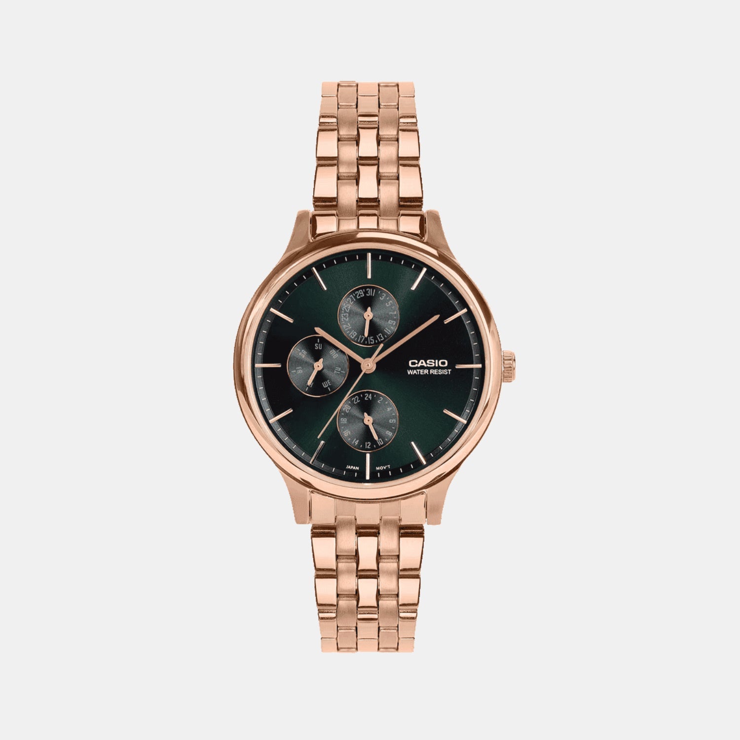 Enticer Women Quartz Green Dial Analog Stainless Steel Watch A2498