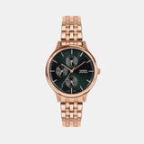 Enticer Women Quartz Green Dial Analog Stainless Steel Watch A2498
