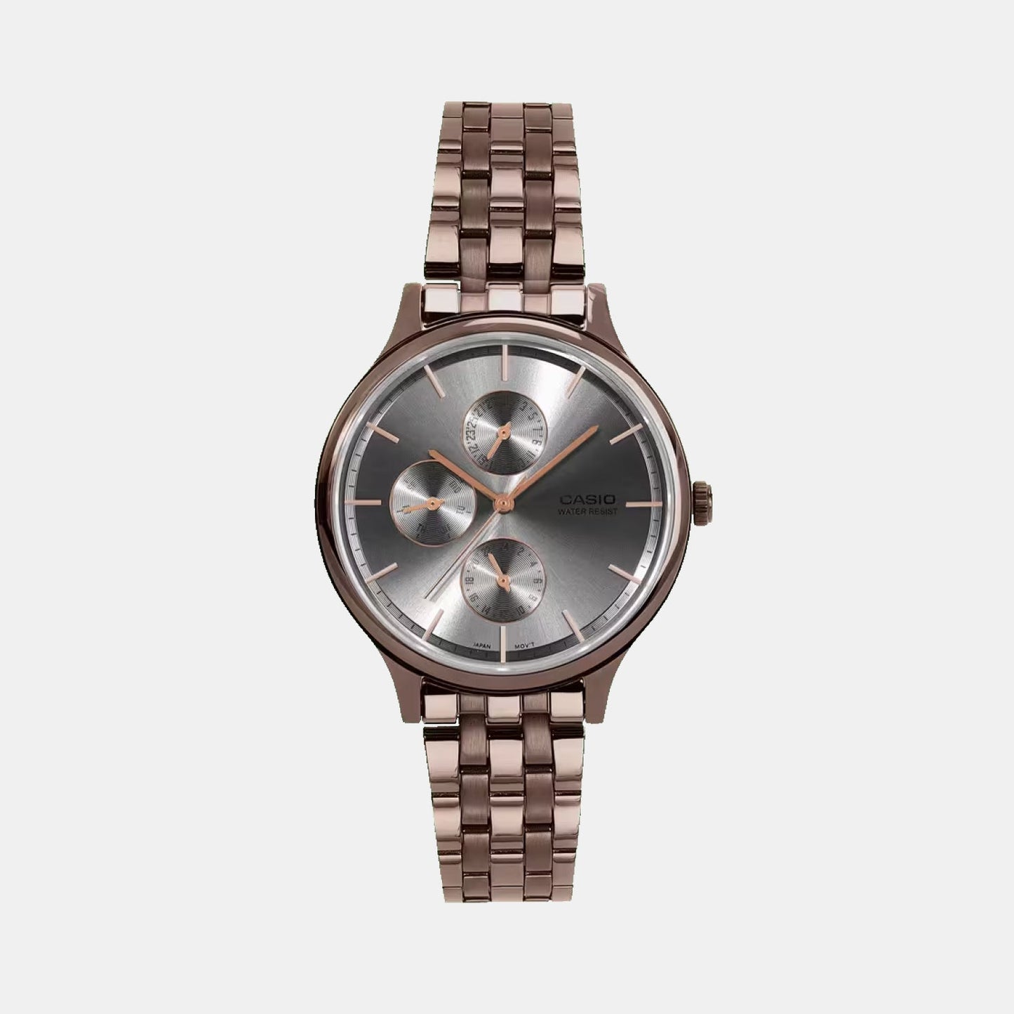 Enticer Women Quartz Grey Dial Multi-Function Stainless Steel Watch A2499