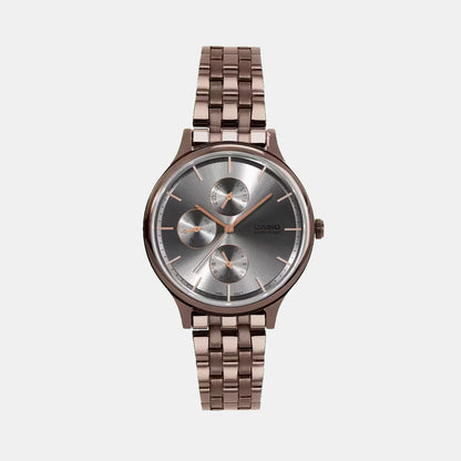 Enticer Women Quartz Grey Dial Multi-Function Stainless Steel Watch A2499