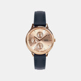 Enticer Women Quartz Rose Gold Dial Multi-Function Leather Watch A2500