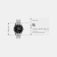 Women Quartz Black Dial Analog Stainless Steel Watch A2501