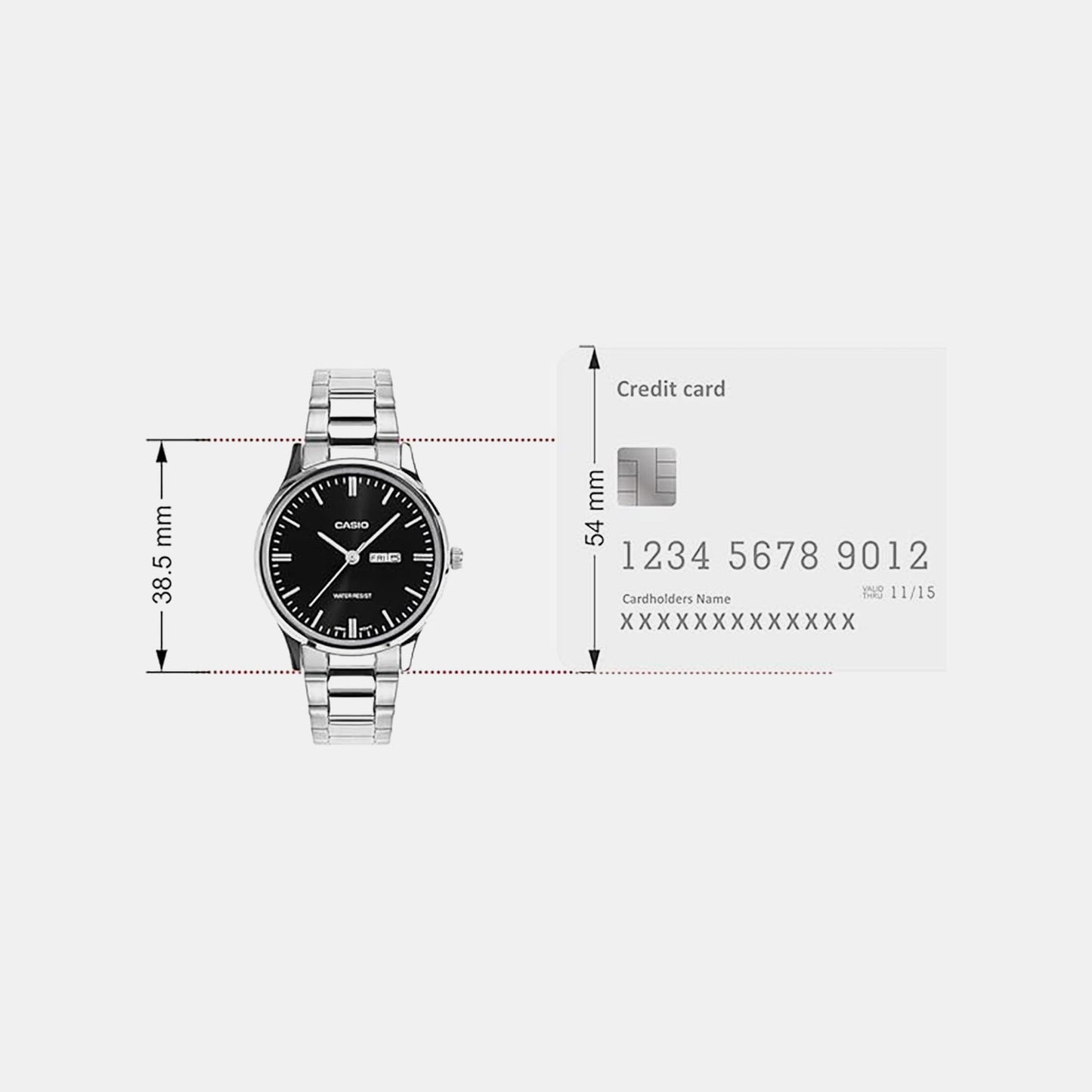 Women Quartz Black Dial Analog Stainless Steel Watch A2501