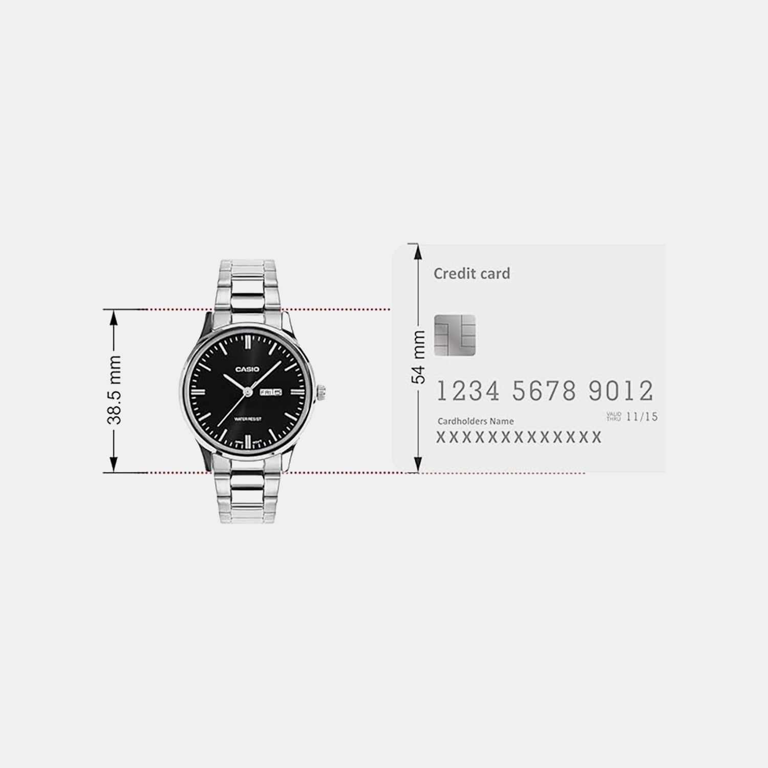 Women Quartz Black Dial Analog Stainless Steel Watch A2501