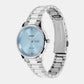 Women Quartz Blue Dial Analog Stainless Steel Watch A2503