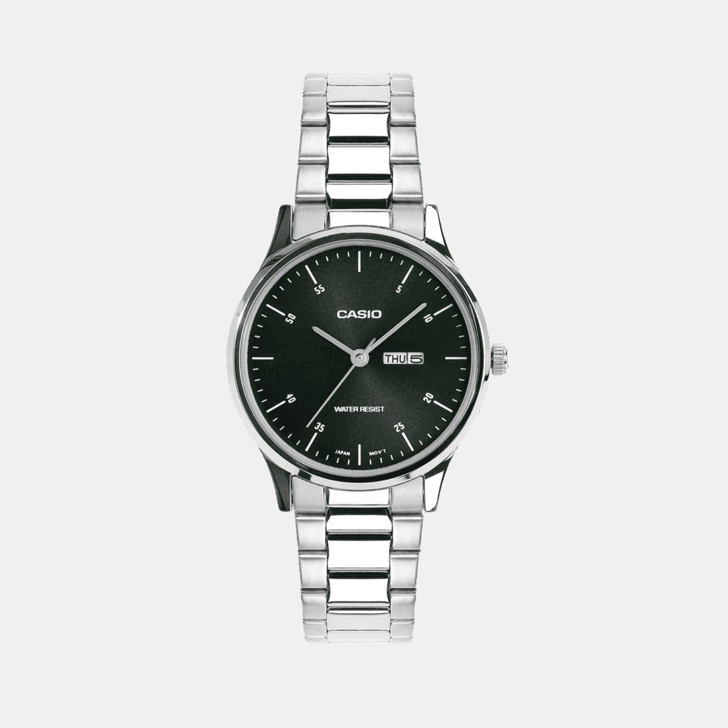 Women Quartz Green Dial Analog Stainless Steel Watch A2504