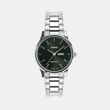 Women Quartz Green Dial Analog Stainless Steel Watch A2504