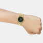 Enticer Women Quartz Green Dial Analog Stainless Steel Watch A2506