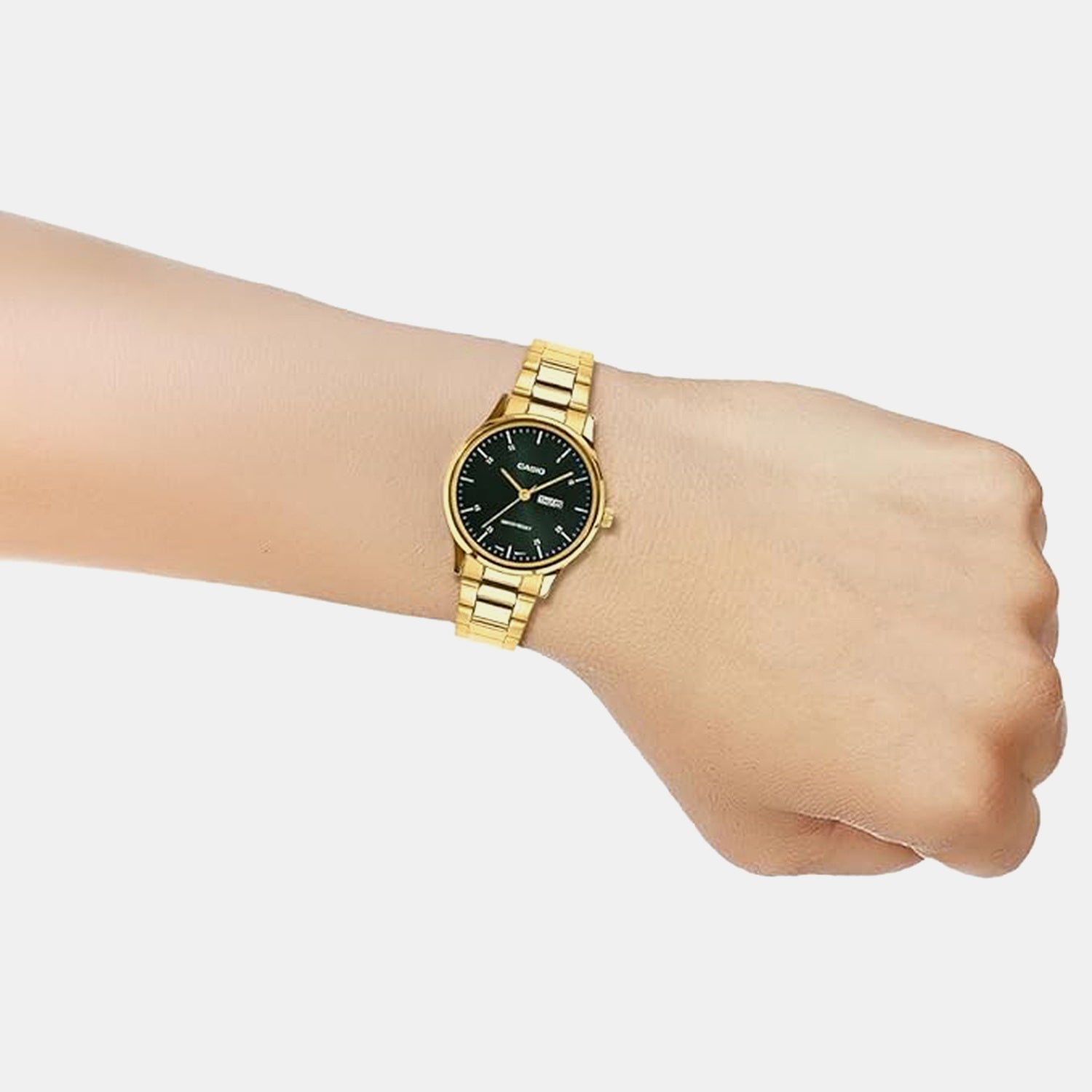 Enticer Women Quartz Green Dial Analog Stainless Steel Watch A2506