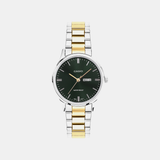 Women Quartz Green Dial Analog Stainless Steel Watch A2513