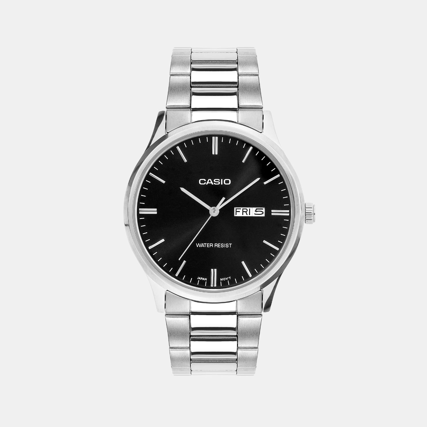 MTP Men Quartz Black Dial Analog Stainless Steel Watch A2514