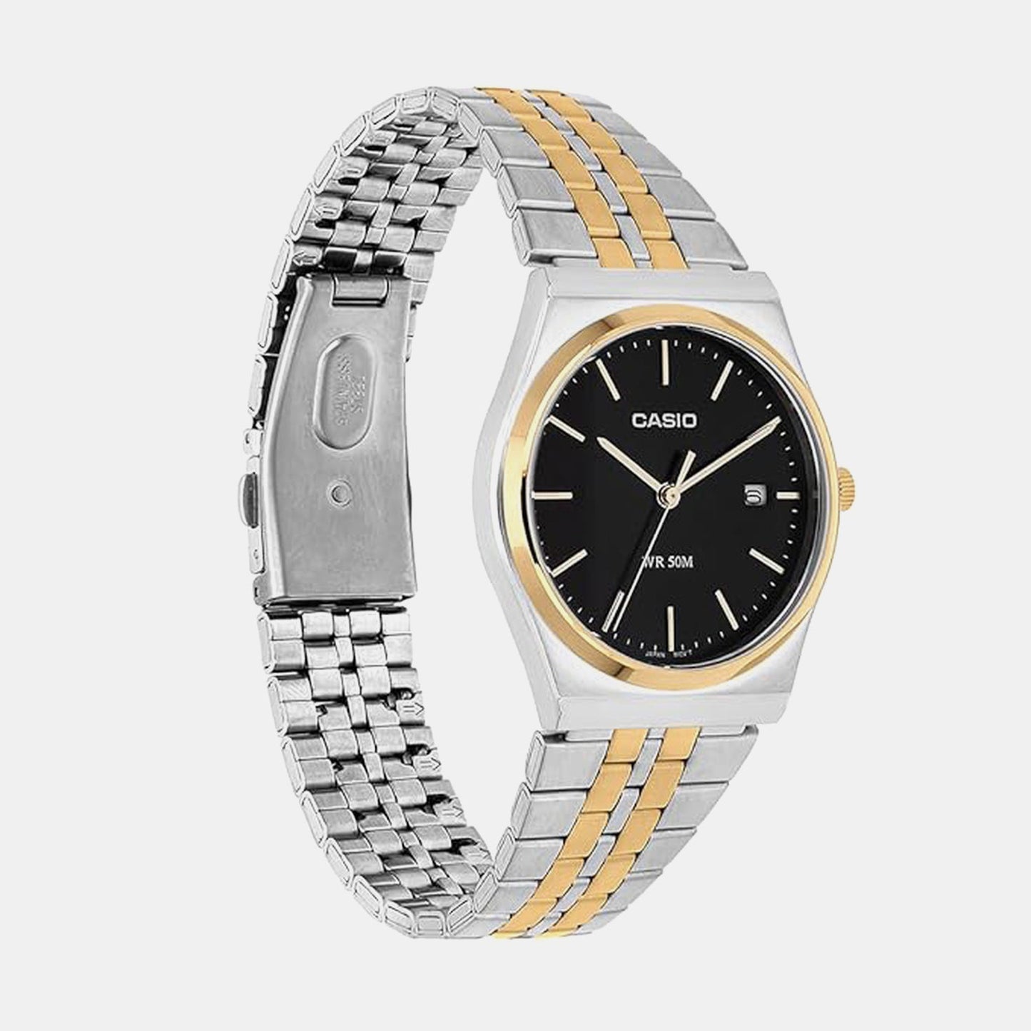 Enticer Men Quartz Black Dial Analog Stainless Steel Watch A2521