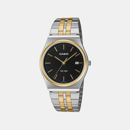 Enticer Men Quartz Black Dial Analog Stainless Steel Watch A2521