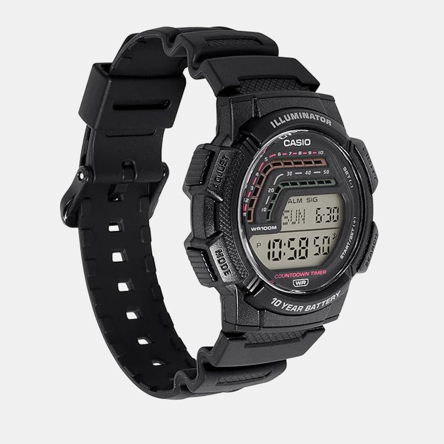 YOUTH Men Quartz Transparent Dial Digital Resin Watch A2532