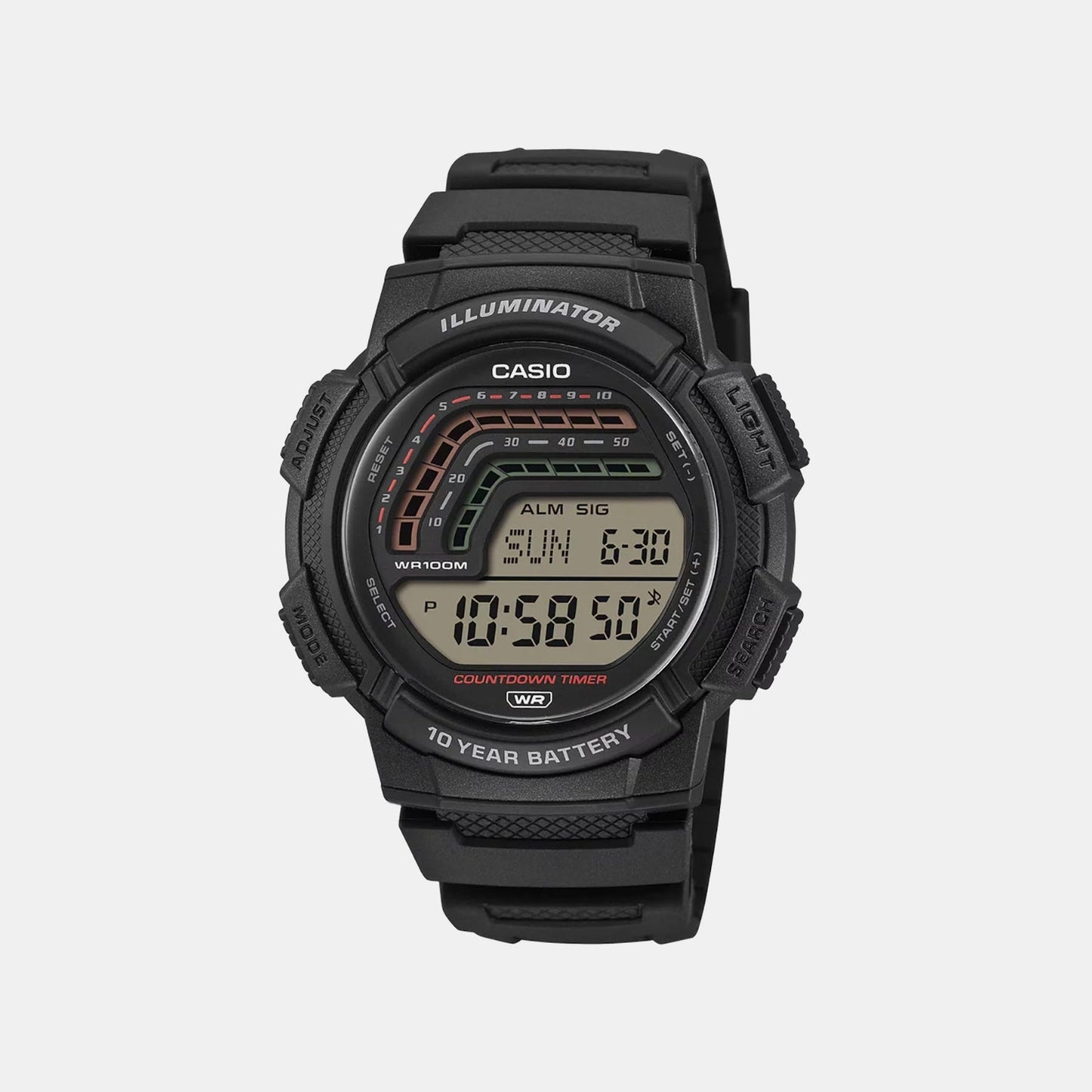 YOUTH Men Quartz Transparent Dial Digital Resin Watch A2532