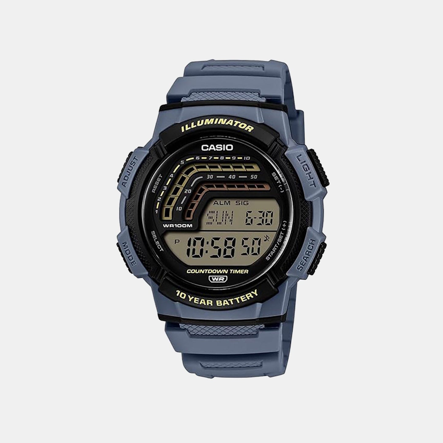 YOUTH Men Quartz Transparent Dial Digital Resin Watch A2533
