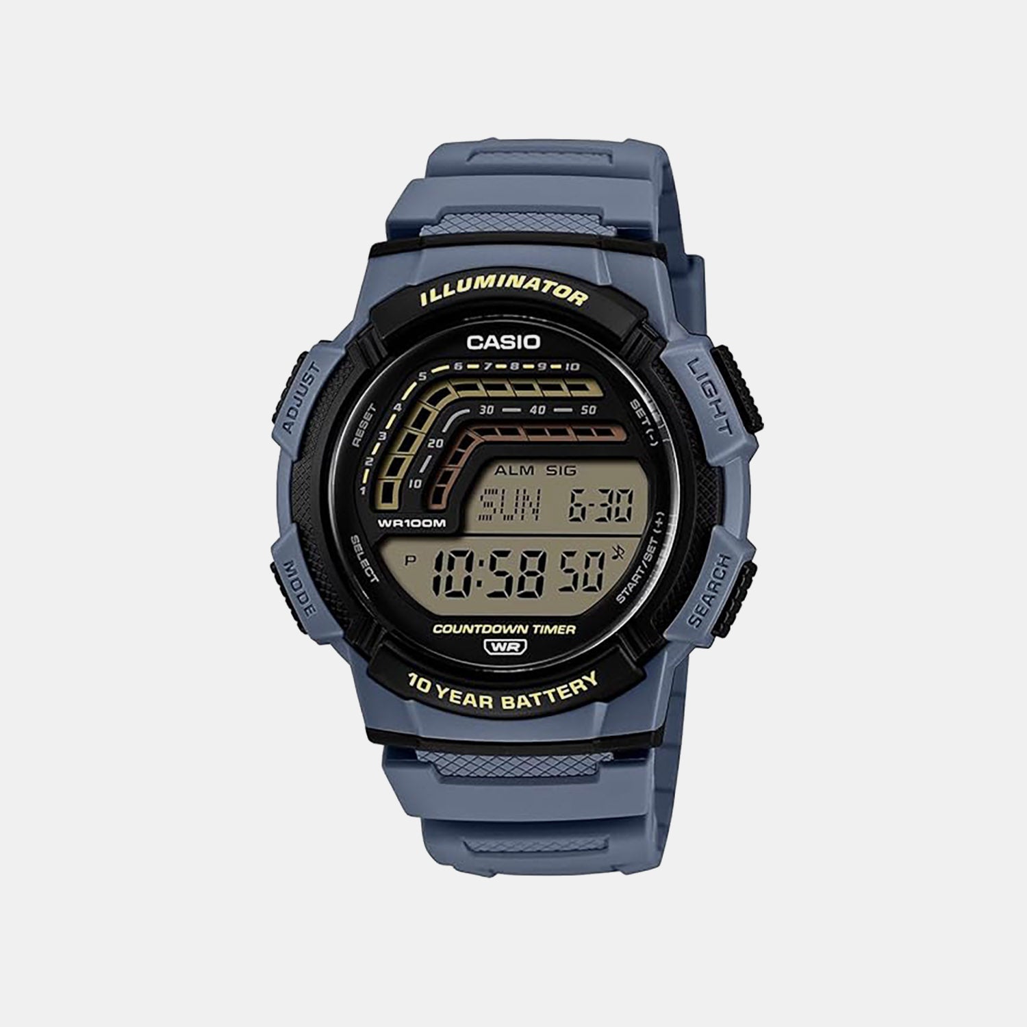 YOUTH Men Quartz Transparent Dial Digital Resin Watch A2533