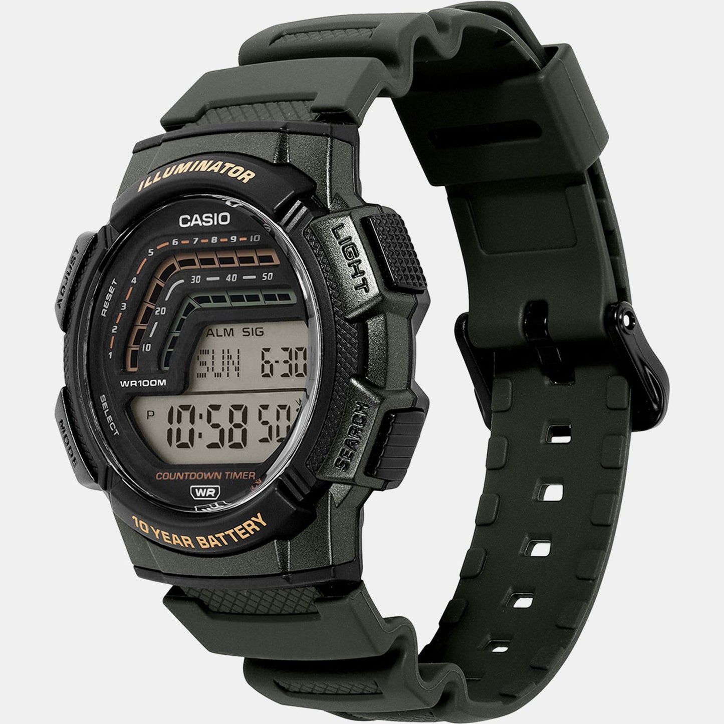 Men Quartz Transparent Dial Digital Resin Watch A2534