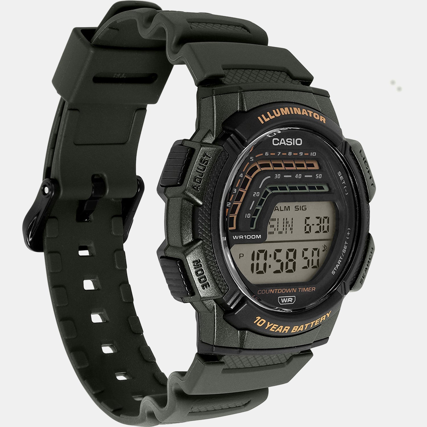 Men Quartz Transparent Dial Digital Resin Watch A2534