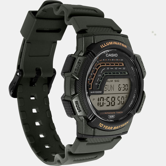 Men Quartz Transparent Dial Digital Resin Watch A2534