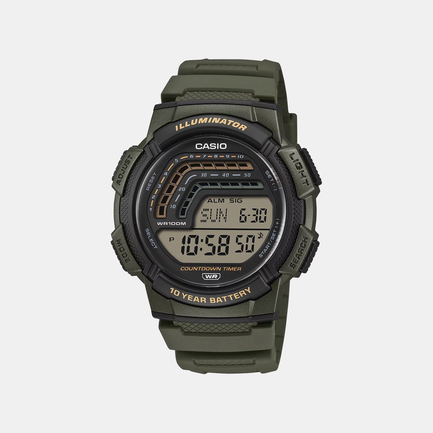 Men Quartz Transparent Dial Digital Resin Watch A2534