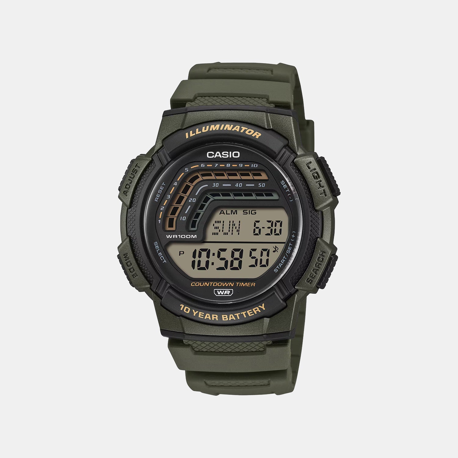 Men Quartz Transparent Dial Digital Resin Watch A2534